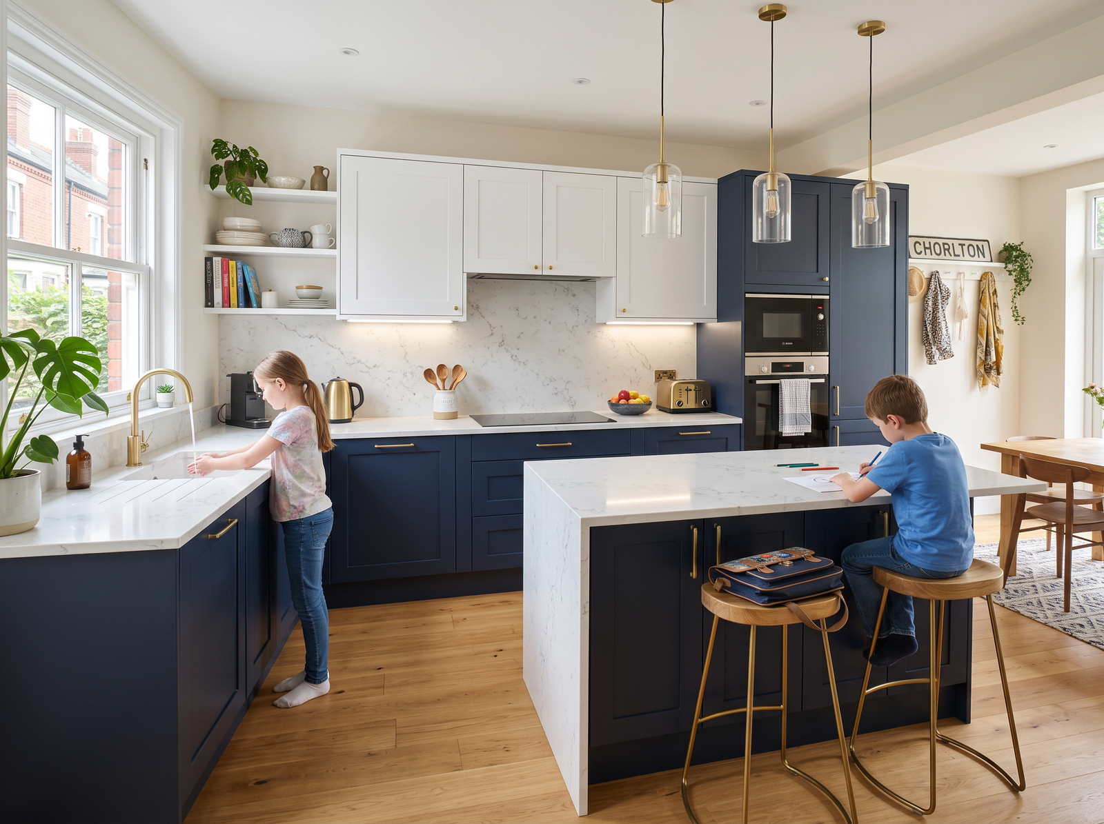 Two-tone kitchen in Chorlton